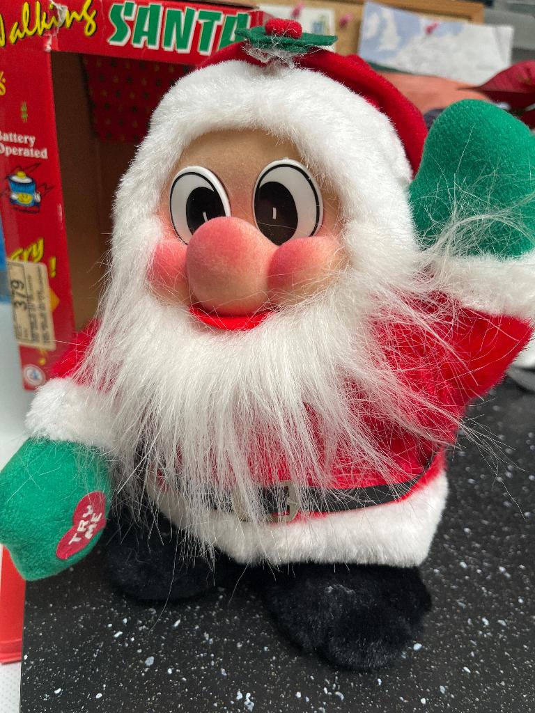 Bewegende kerstman incl melodie 20cm, Diversen, Kerst, Ophalen, Gebruikt