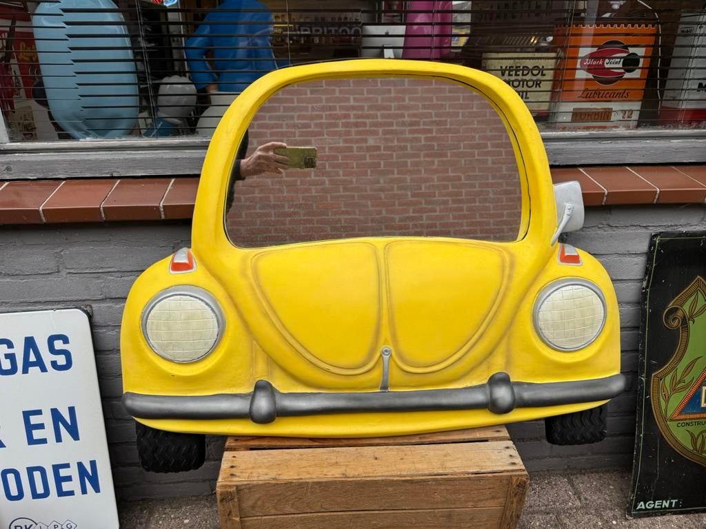 Volkswagen Kever Decoratie spiegel XL, Verzamelen, Merken en Reclamevoorwerpen, Gebruikt, Reclamebord, Ophalen