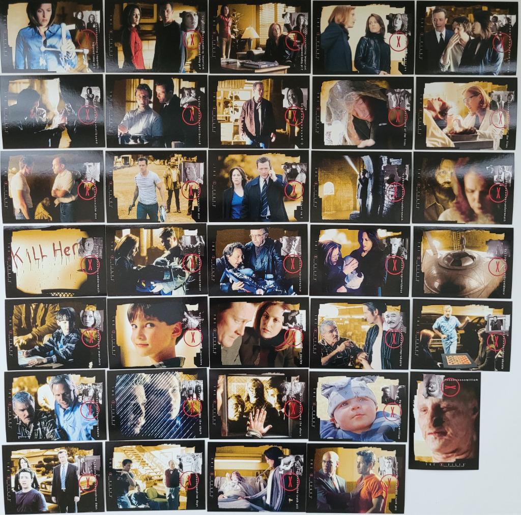 Reeks van 56 verzamelkaarten The X-Files (Topps 2003), Verzamelen, Ophalen of Verzenden, Zo goed als nieuw, Tv, Foto of Kaart