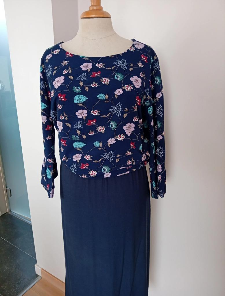 Zalig blauw bloesje Bel&Bo maat 42., Blauw, Ophalen of Verzenden, Zo goed als nieuw, Maat 42/44 (L)