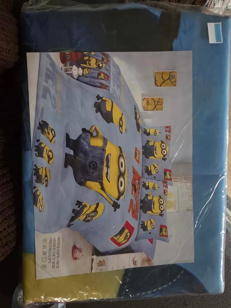 Overtrek minions 140/200, Eenpersoons, Blauw, Minion, Nieuw