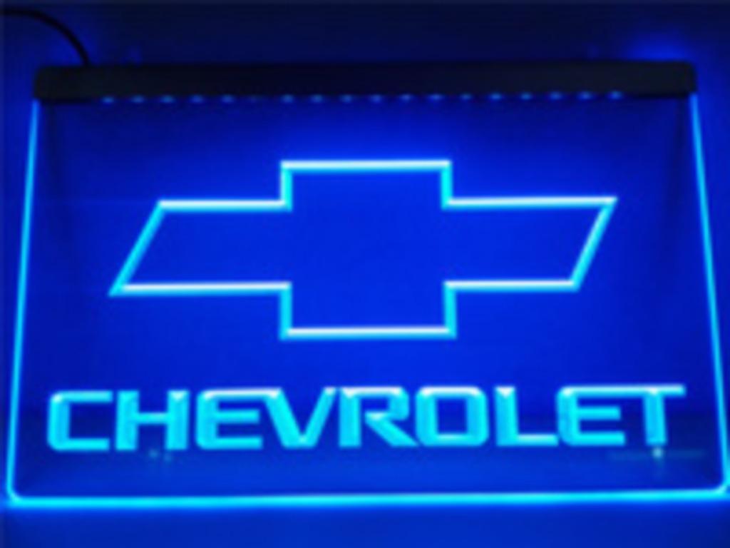 Chevrolet 3D led reclame verlichting kado decoratie lamp, Enlèvement ou Envoi, Neuf, Table lumineuse ou lampe (néon)