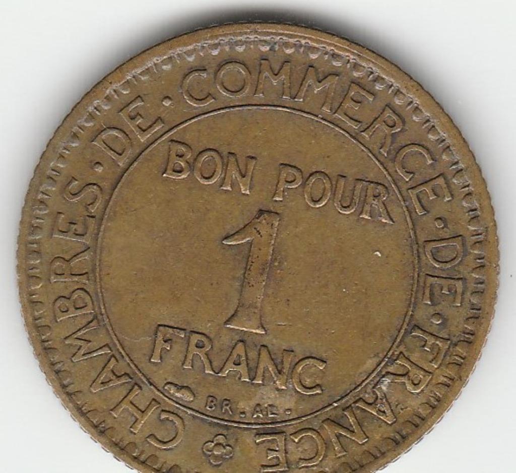 1 Francs 1923, Ophalen of Verzenden, Munten en Bankbiljetten