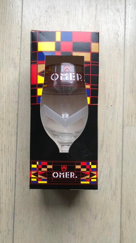 Bierglas Omer Kristof Kimpe., Verzamelen, Glas en Drinkglazen, Ophalen, Zo goed als nieuw, Bierglas