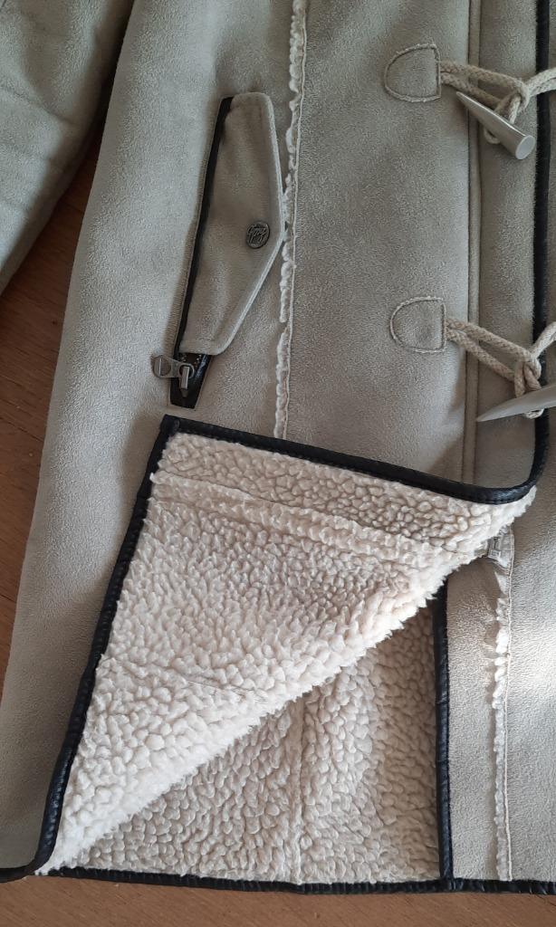 dames Daim duffelcoat maat M, Kleding | Dames, Ophalen of Verzenden, Zo goed als nieuw, Maat 38/40 (M), Grijs