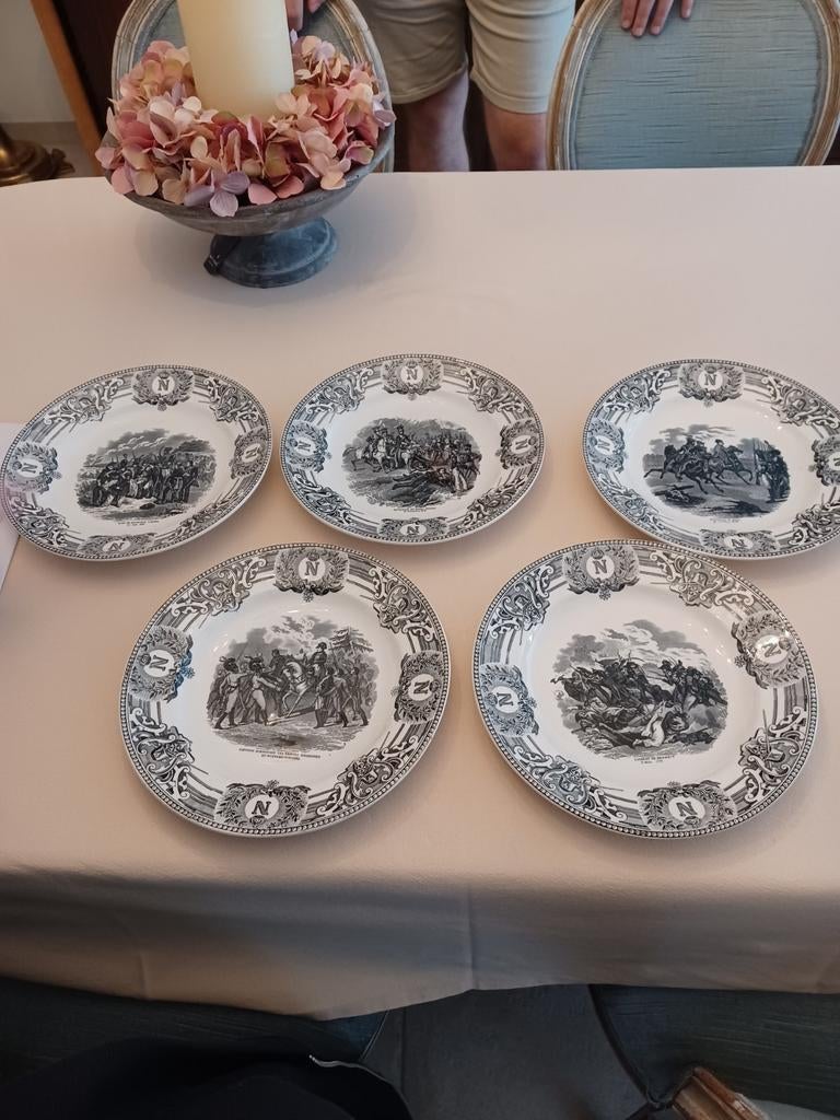 5 assiettes Napoleon, Antiquités & Art, Enlèvement ou Envoi
