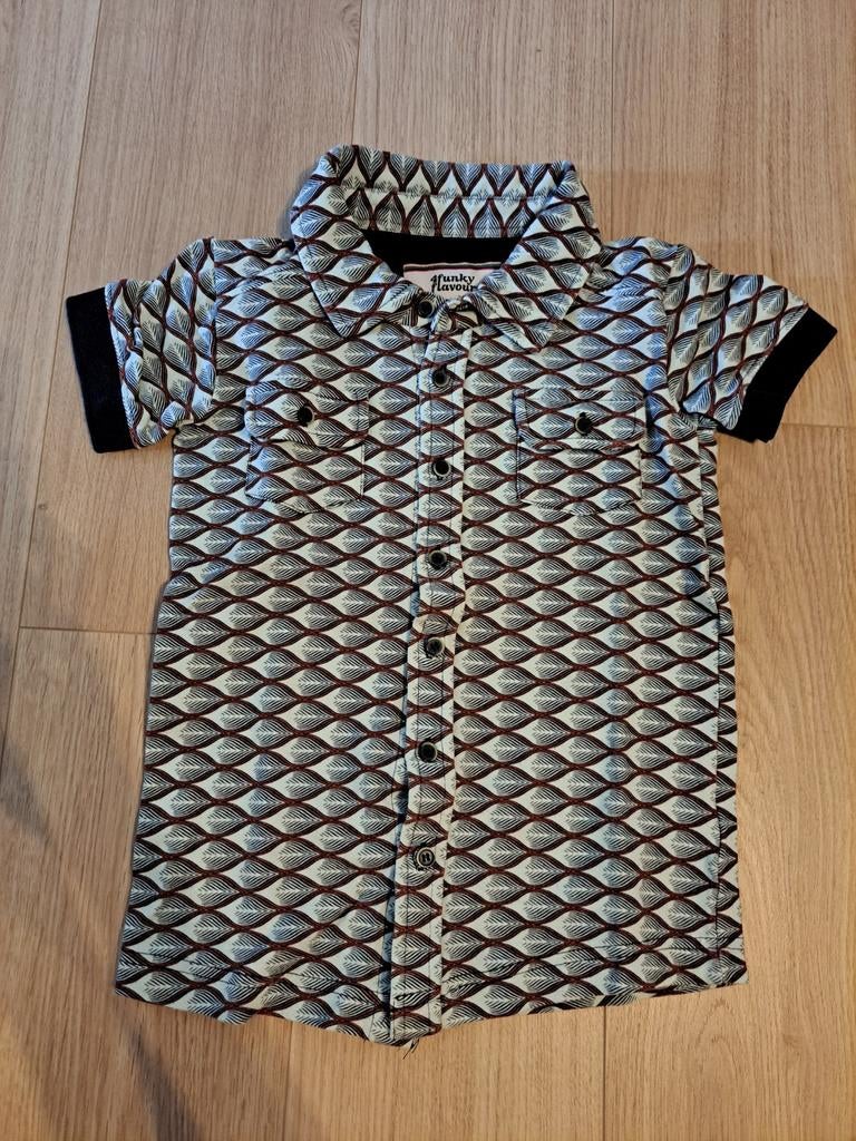 Hemdje 4funkyflavours, maat 110-116, Overhemd of Blouse, Ophalen of Verzenden, Zo goed als nieuw, Jongen
