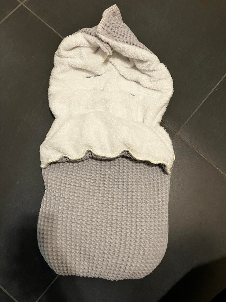 Koeka voetenzak teddy wafelstructuur lichtgrijs, Kinderen en Baby's, Ophalen of Verzenden, Zo goed als nieuw