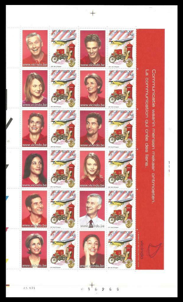 F3000 Timbres Belgica 2001 500 ans Poste Européenne, Enlèvement ou Envoi, Timbre-poste, Neuf