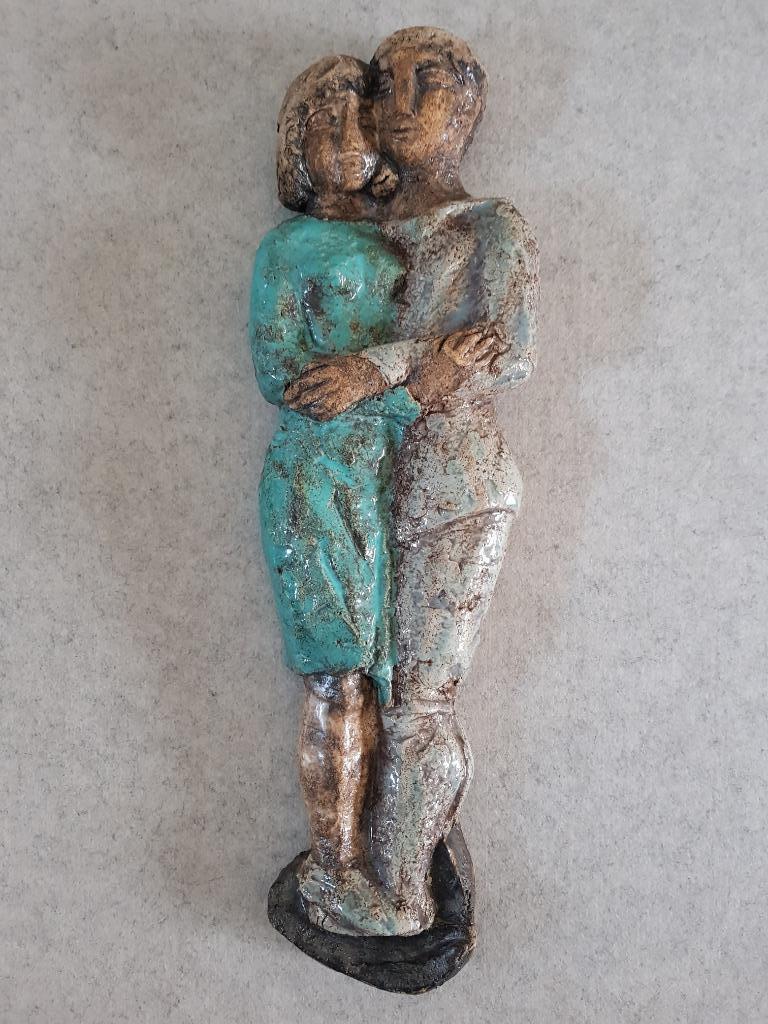 Wandkeramiek met koppel, Antiek en Kunst, Ophalen of Verzenden