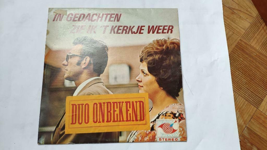 Duo onbekend - in gedachten zie ik 't kerkje weer elpee LP, Cd's en Dvd's, Ophalen of Verzenden, 12 inch, Nederlandstalig