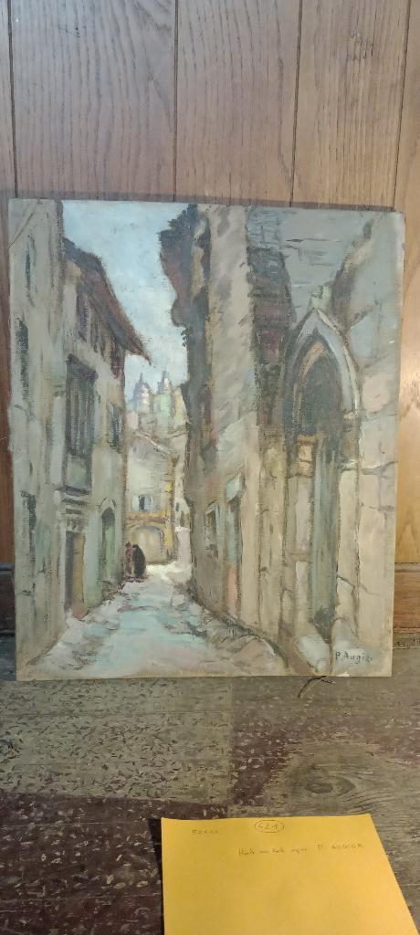 Peinture sur toile P.AUGIER, 50x60, n621, Antiquités & Art, Enlèvement