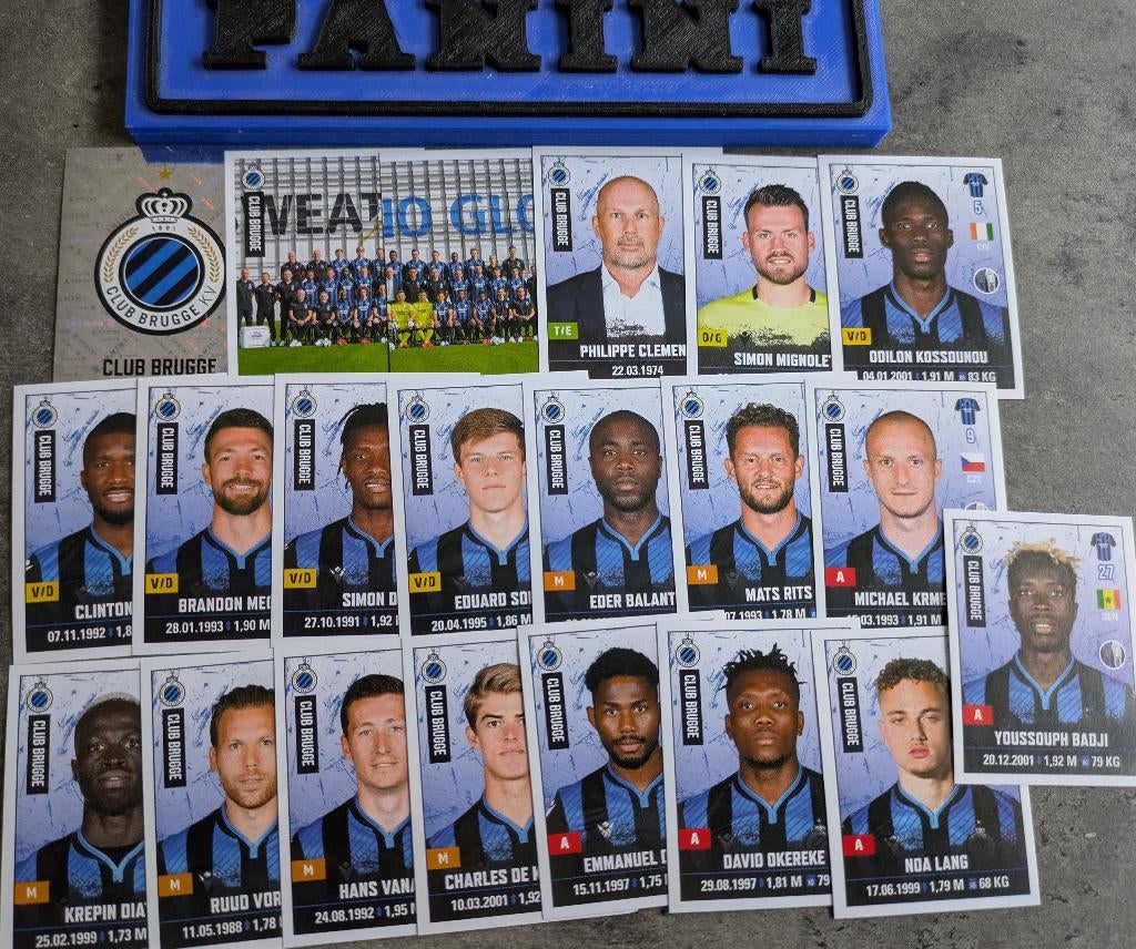 AUTOCOLLANTS PANINI FOOTBALL 2020/21 CLUB BRUGES 21X FOOT, Enlèvement ou Envoi, Neuf