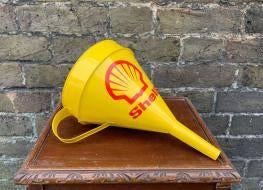 Shell olie oil flued vintage metalen trechter, Verzamelen, Ophalen of Verzenden, Zo goed als nieuw, Gebruiksvoorwerp
