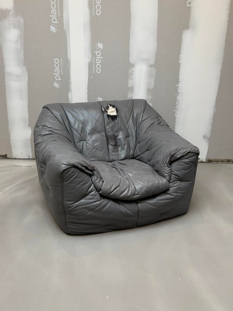 Vintage Ligne Roset fauteuil, Ophalen, Gebruikt, Grijs, Overige typen