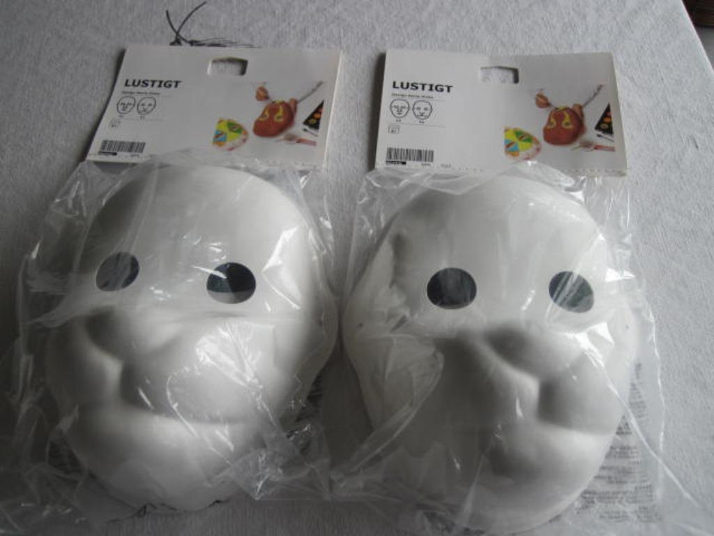 knutselmateriaal : 4 maskers, Hobby en Vrije tijd, Knutselen, Ophalen, Nieuw