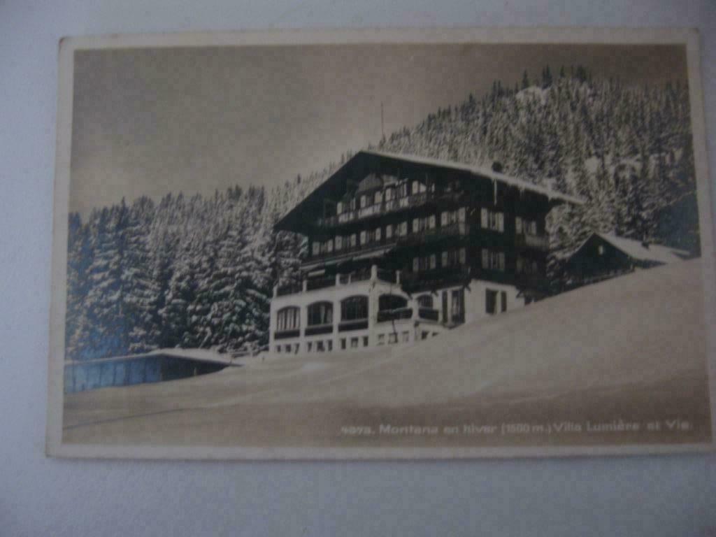Carte postale de Montana en hiver 1500 M.  Villa Lumière et, Enlèvement ou Envoi, 1920 à 1940, Affranchie, Hors Europe