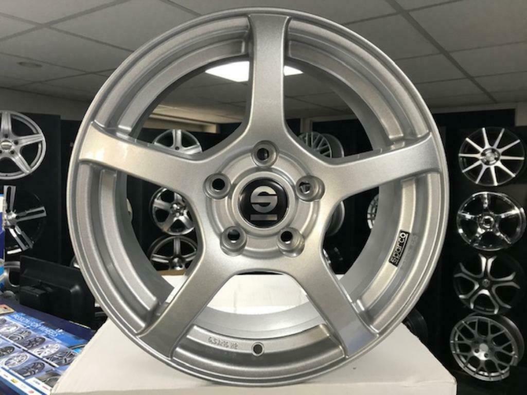 NIEUWE 16 inch 5x114.3 Sparco aluminium sportvelgenset, Neuf, Enlèvement ou Envoi, 16 pouces, Pneus été