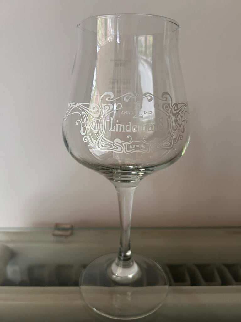 Bierglas Lindemans Lambic max 33cl, Ophalen, Zo goed als nieuw