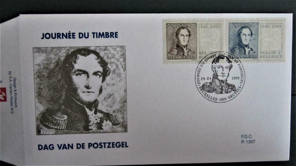 FDC- NR. 2817/2818- KONING LEOPOLD I, (DOORLOPER), ZELDZAAM, Timbres & Monnaies, Enlèvement ou Envoi, Affranchi, Dynastie