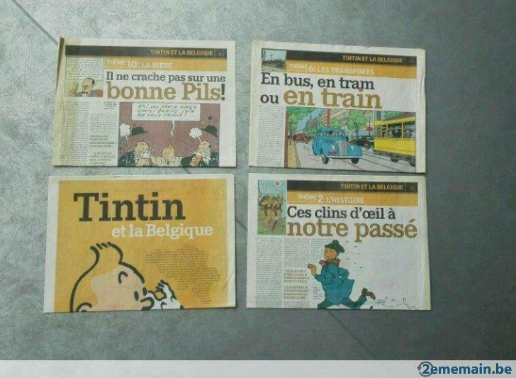 Tintin : 4 doubles feuillets ed. Nouvelle gazette, Boeken, Tijdschriften en Kranten, Ophalen of Verzenden, Gelezen