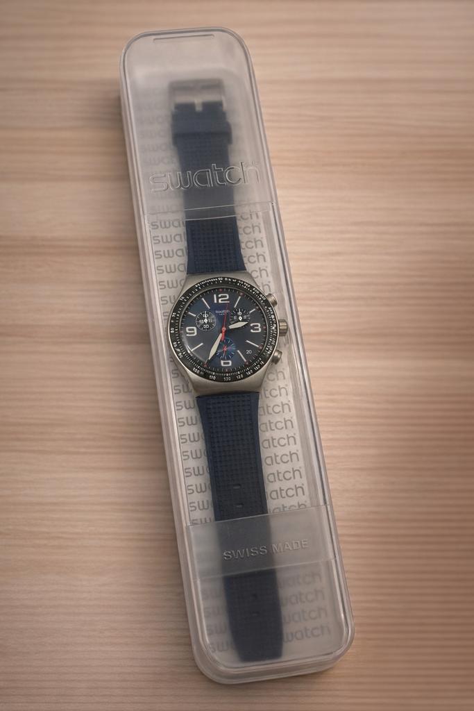 Swatch Irony Chronograph, Handtassen en Accessoires, Horloges | Heren, Ophalen, Zo goed als nieuw, Swatch