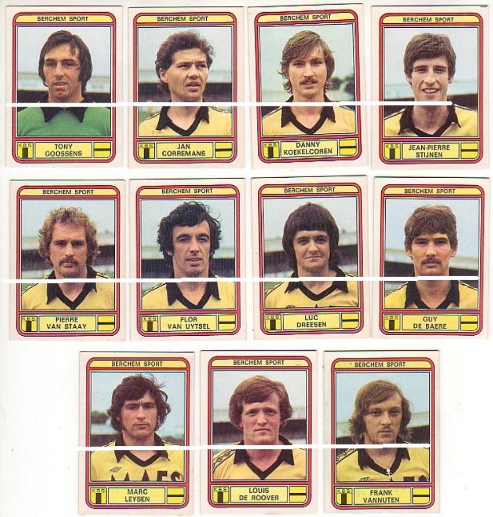 Panini / Football 79 / Berchem SP / 11 stickers, Verzenden, Gebruikt, Poster, Plaatje of Sticker