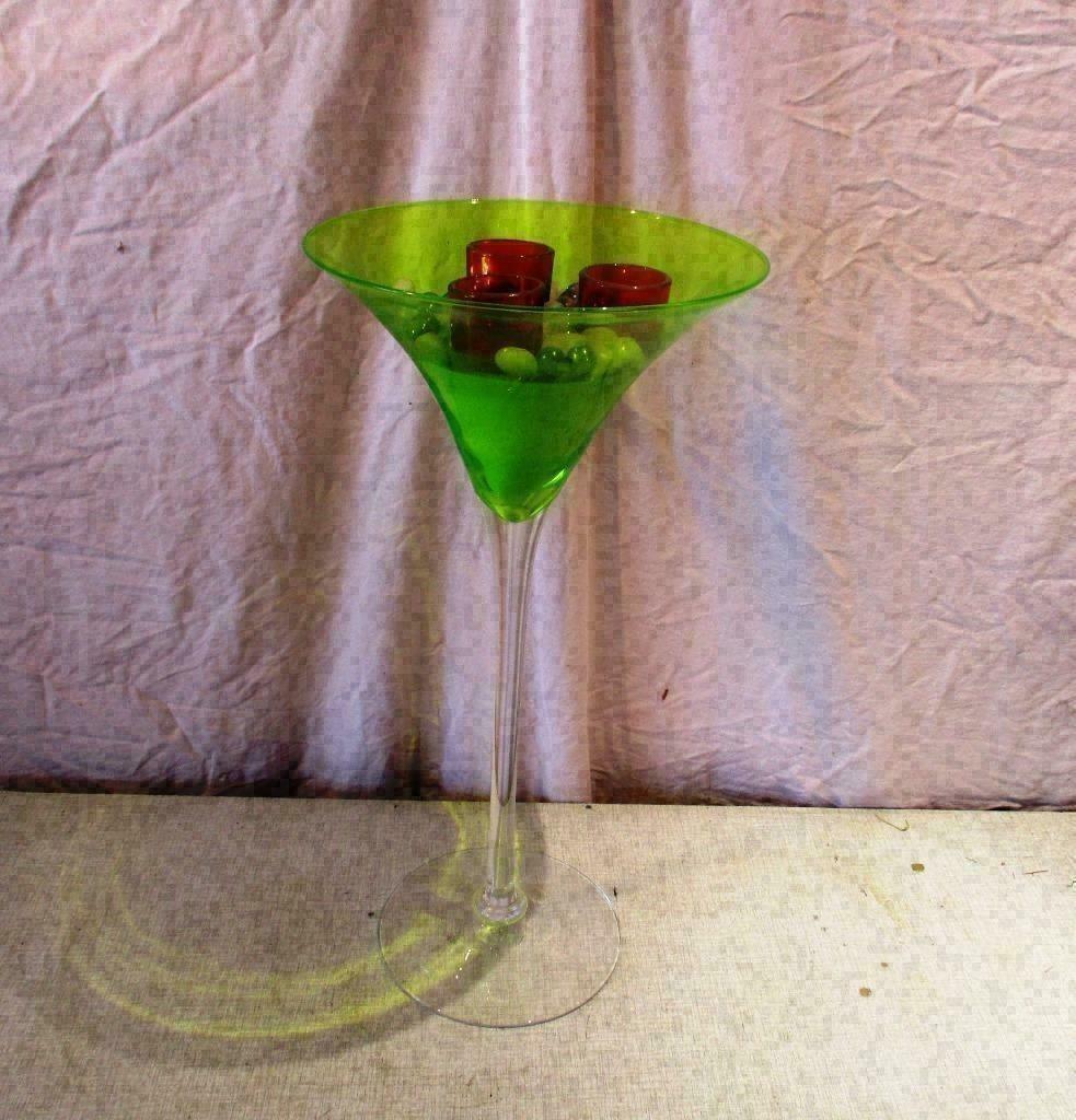 Beau Grand Verre Ornemental Vintage / Vase Ornemental - 50cm, Antiquités & Art, Enlèvement ou Envoi