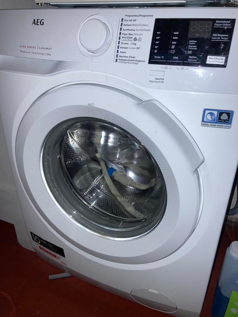 Wasmachine AEG 6000 series Prosense 8Kg, Elektronische apparatuur, Wasmachines, Ophalen, 8 tot 10 kg, Handwasprogramma, Voorlader