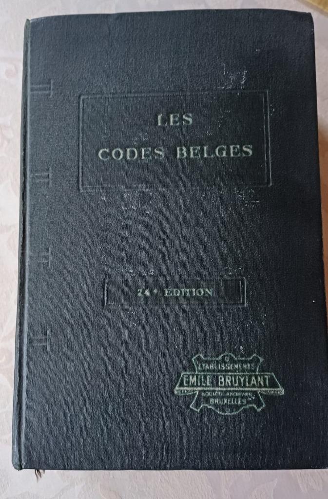 Les Codes Belges 1938, Enlèvement ou Envoi, 20e siècle ou après, Comme neuf