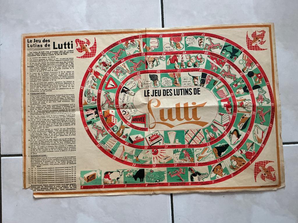 Bonbons LUTTI, ancien jeu des Lutins, (de l'Oie)., Enlèvement ou Envoi, Utilisé, Autres types