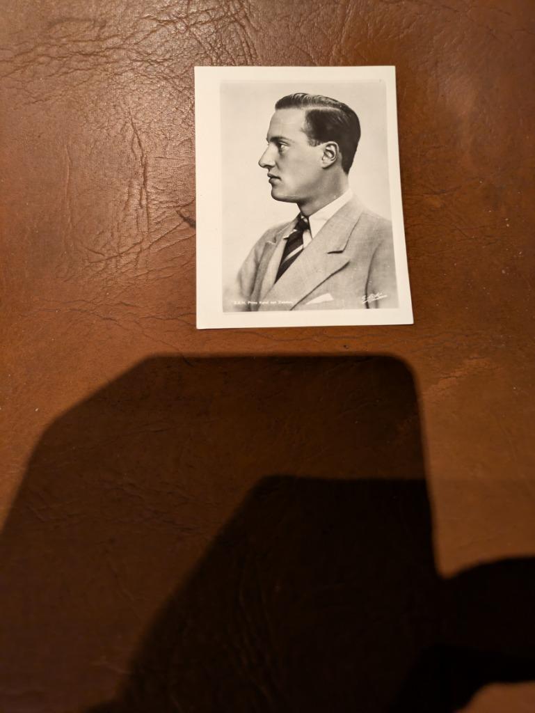Prins Karel van Zweden, Enlèvement ou Envoi, Comme neuf, Carte, Photo ou Gravure