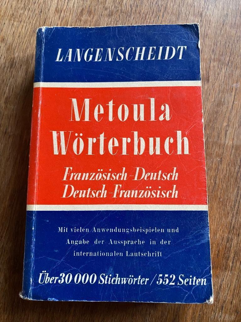 Langenscheidt Metoula Wörterbuch Französisch - Deutsch Franz, Langenscheidt, Utilisé, Allemand, Autres éditeurs