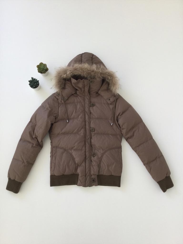 Winterjas Talking French maat S, Kleding | Dames, Jassen | Winter, Talking French, Bruin, Ophalen of Verzenden, Maat 36 (S)
