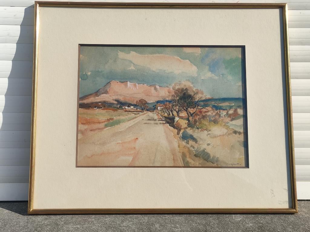 aquarelle signe gustave camus, Antiquités & Art, Enlèvement ou Envoi