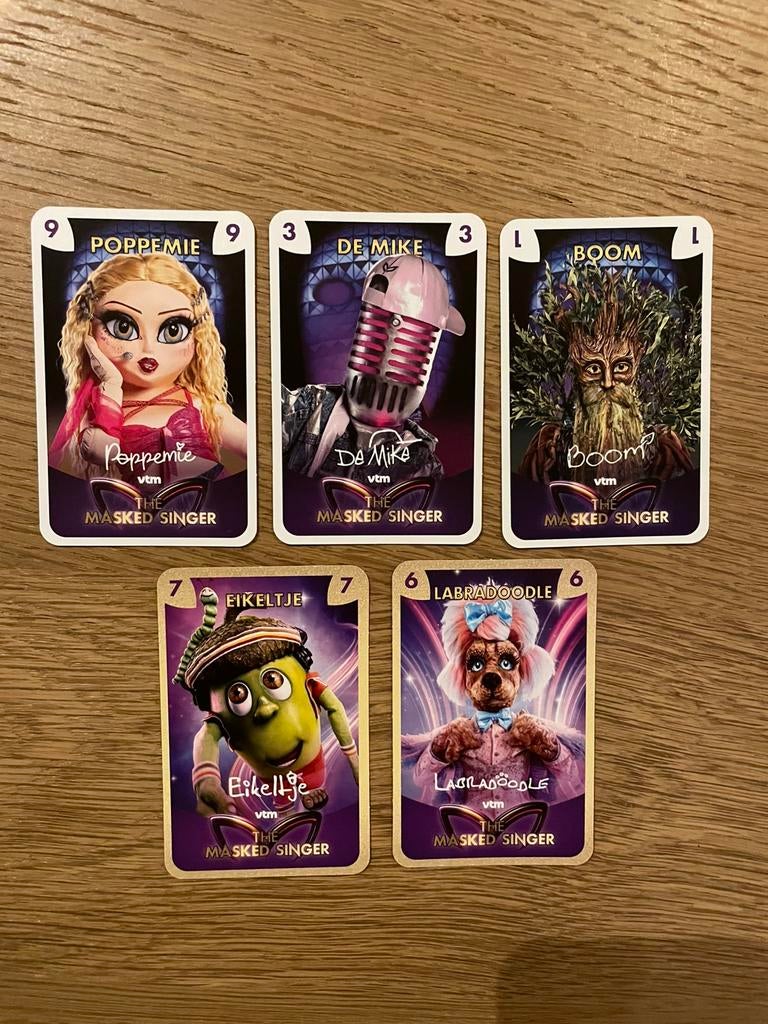 5 Kaarten The Masked Singer 2024, Ophalen of Verzenden, Nieuw