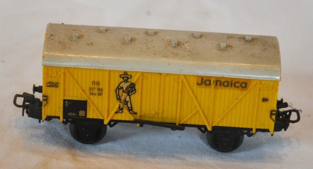 wagon de transport jaune  marklin plastique vintage (8), Collections, Enlèvement ou Envoi, Utilisé, Train, Modèle réduit
