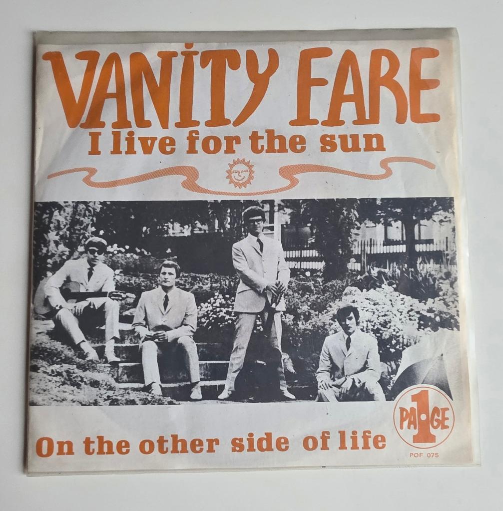 Belgian 45  Vanity Fare " I live for the sun " Psyche 60's, CD & DVD, Vinyles Singles, Utilisé, Enlèvement ou Envoi