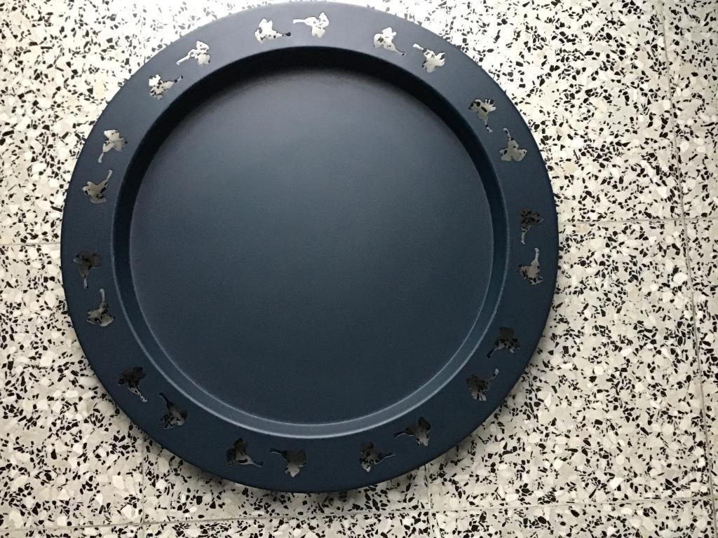 Plateau, Huis en Inrichting, Woonaccessoires | Dienbladen, Ophalen, Zo goed als nieuw, Rond, Metaal