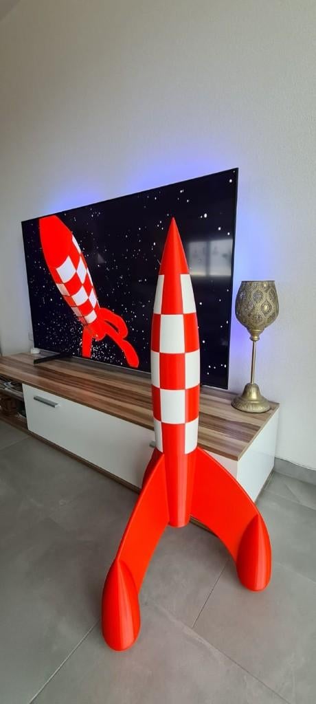 Raket uit het album Raket naar de maan 80cm., Verzamelen, Ophalen of Verzenden, Kuifje, Nieuw, Beeldje of Figuurtje