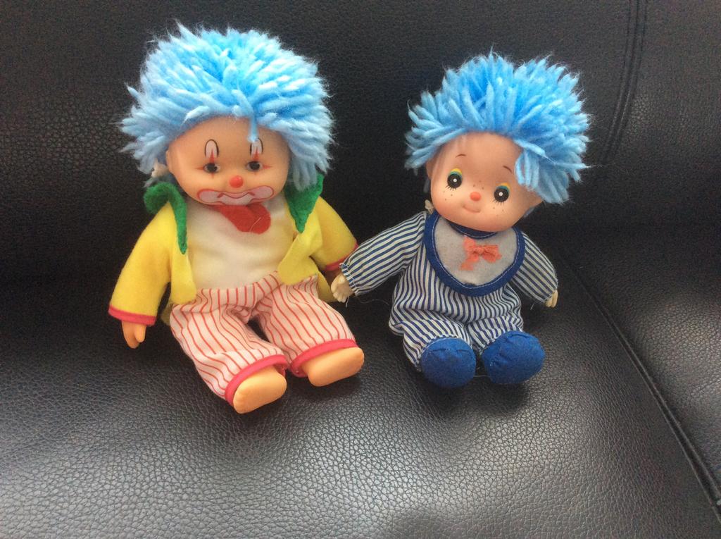 2 clown popjes, Ophalen of Verzenden, Zo goed als nieuw