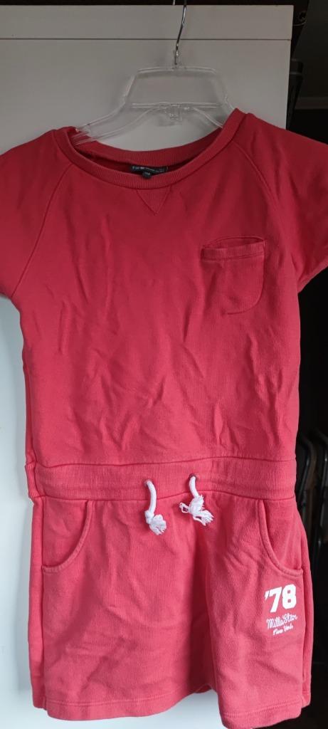 Stoer rood roos JBC jurkje met zakjes Milla Star 134, Gebruikt, Meisje, Ophalen of Verzenden, Jurk of Rok