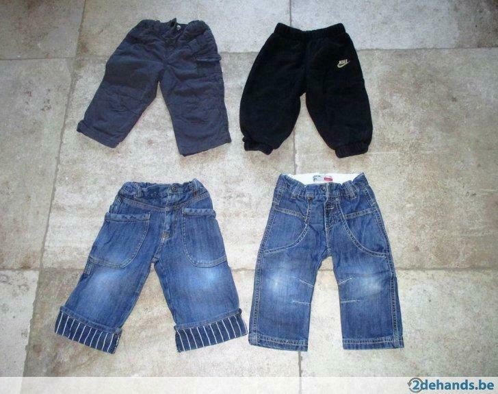 4 jongens lange broeken - maat 80, Kinderen en Baby's, Babykleding | Maat 50, Gebruikt, Broekje, Ophalen of Verzenden, Hema