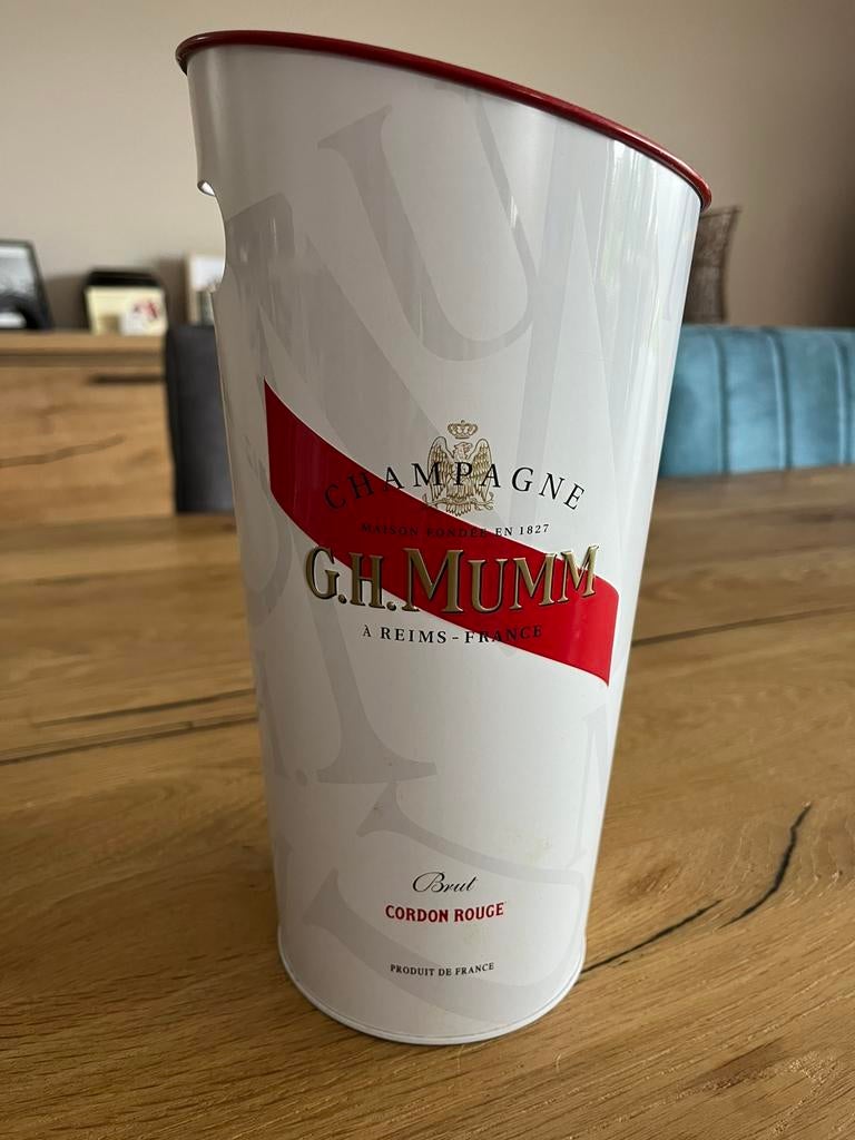 Champagne-emmer, Huis en Inrichting, Ophalen of Verzenden, Zo goed als nieuw, Aluminium, Met deksel