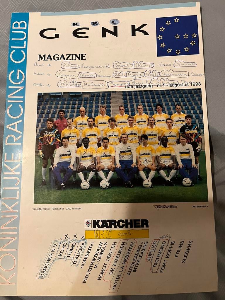 KRC Genk magazines 1992 - 1993, Verzamelen, Ophalen of Verzenden