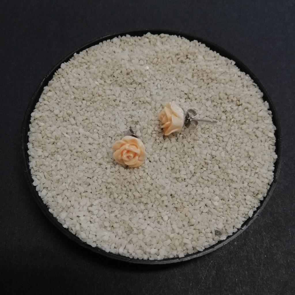 Oorbellen steker met roosje, Ophalen of Verzenden, Nieuw, Roze, Oorbellen