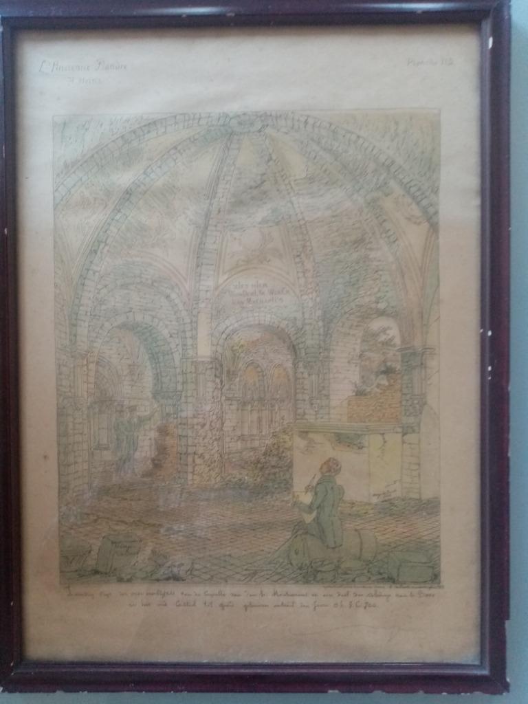 Gravure „schilderachtig uitzicht op Vlaanderen” Armand Jean, Ophalen