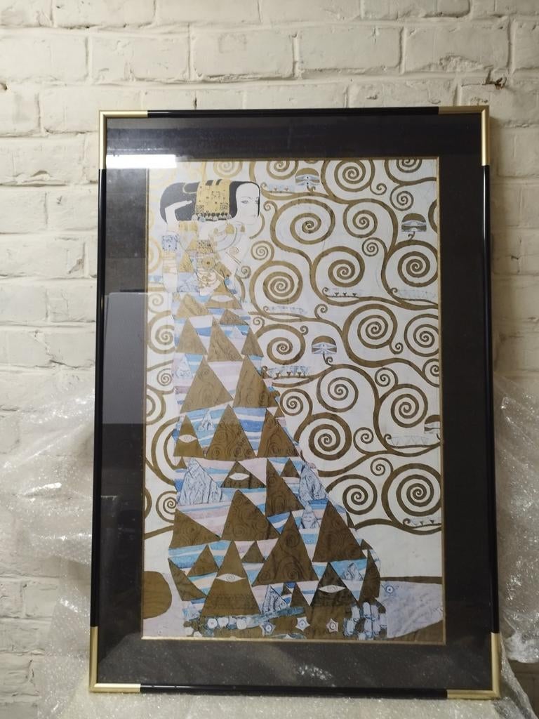 reproduction  encadrée "L'Attente" de Klimt, Enlèvement