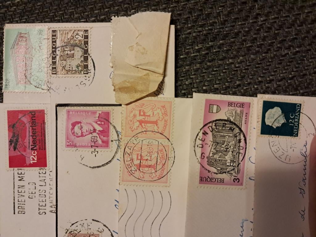 Oude postzegels belgie en nl, totaal 27 st. Prijs/st, Ophalen of Verzenden