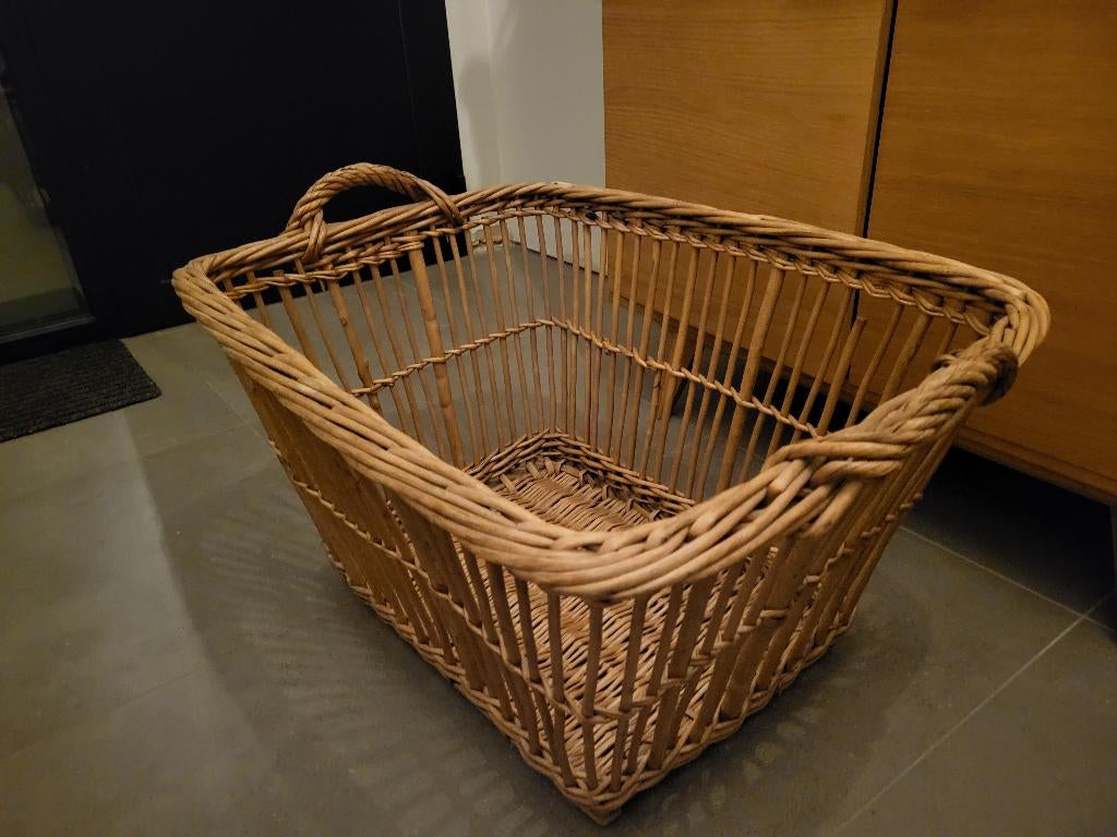 Zeer grote rotan mand, Enlèvement, Rectangulaire, Bois, Panier